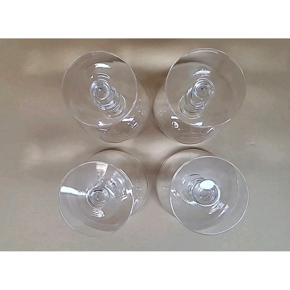 Set of 4 Vtg Libbey Georgian Clear Champagne Sherbet Coupe Glasses 4-3/8